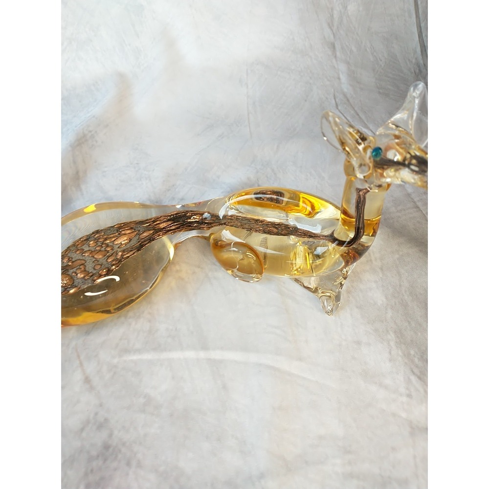 Vintage J.I. Co Murano Glass Fox Figurine Large Piece Good Condition - Picture 10 of 16